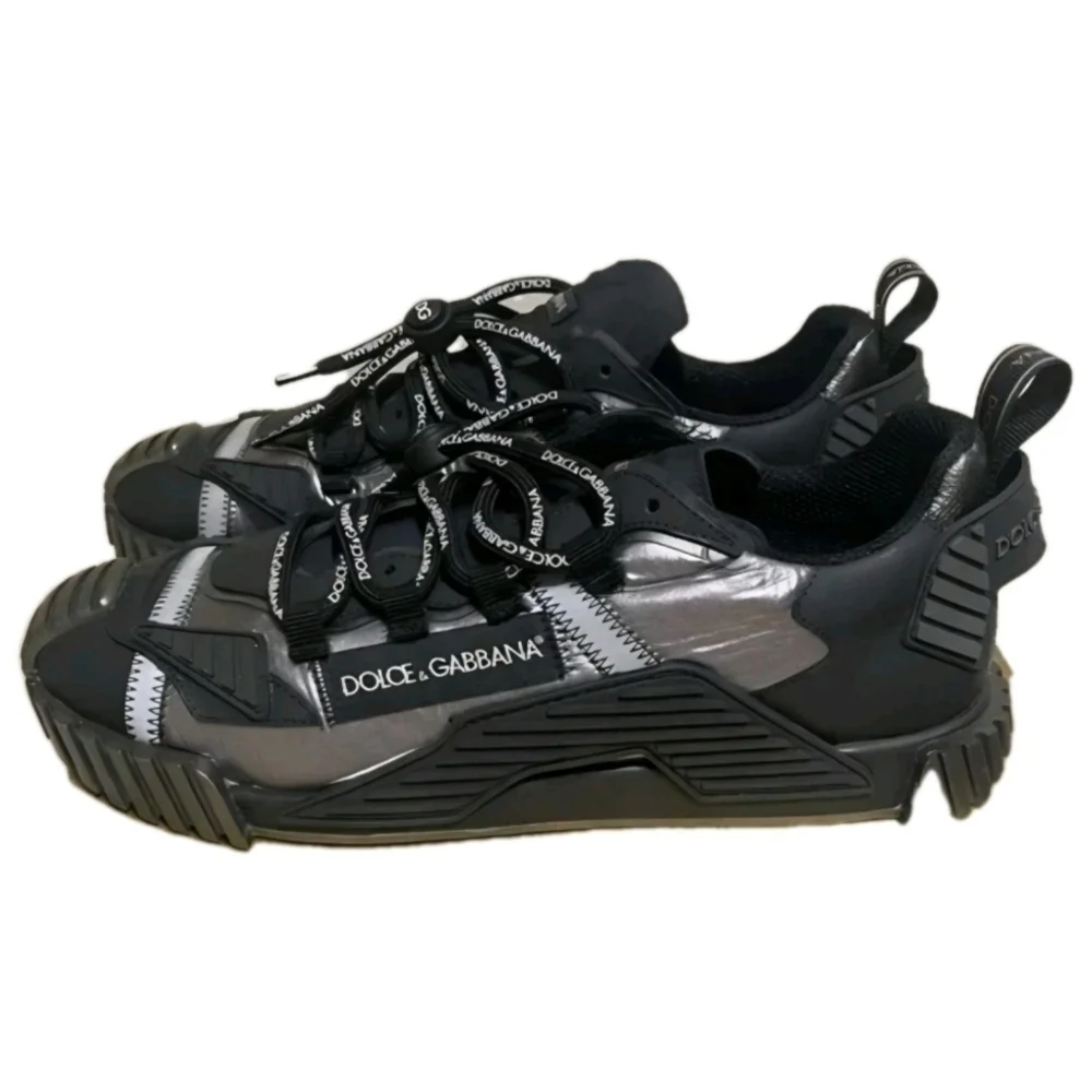 Dolce & GabbanaMen's Silver And Black Ns1 Sneakers EU 44 US Men's Size 11 - Picture 3 of 8